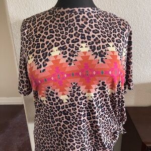 Multicolored Graphic Short Sleeve T-Shirt